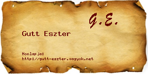 Gutt Eszter névjegykártya